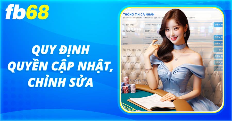 Quy định cụ thể quyền cập nhật, chỉnh sửa